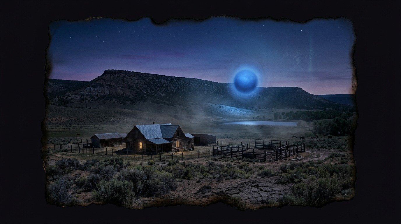 Ilustración de Rancho Skinwalker (lugares malditos o sagrados · bosques, islas y montañas)