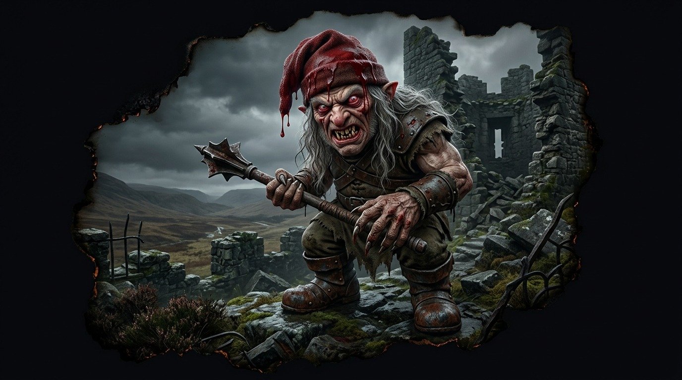 Ilustración de Redcap (bestiario europeo)