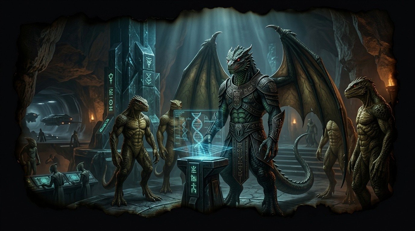 Ilustración de Reptilianos (extraterrestres ovni · razas extraterrestres)