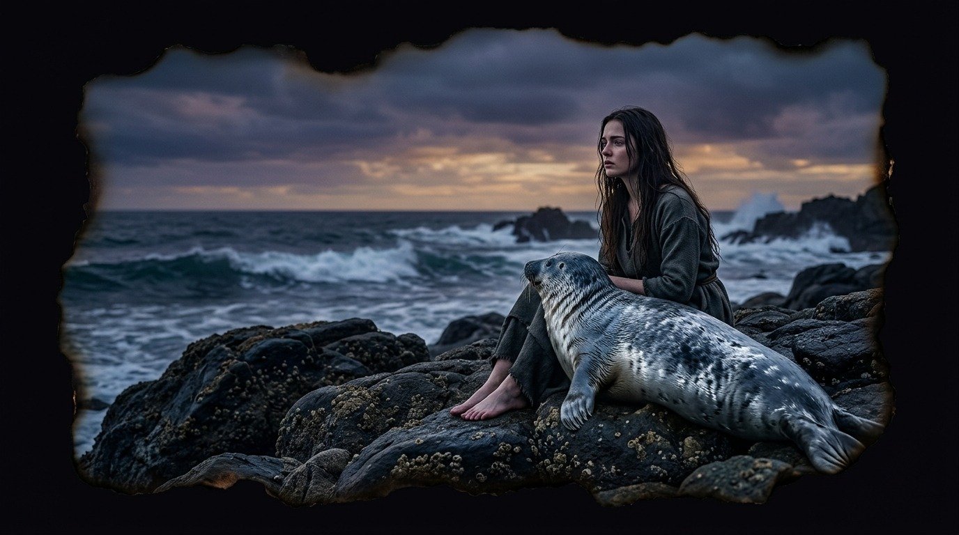 Ilustración de Selkie (criaturas acuáticas y marinas)