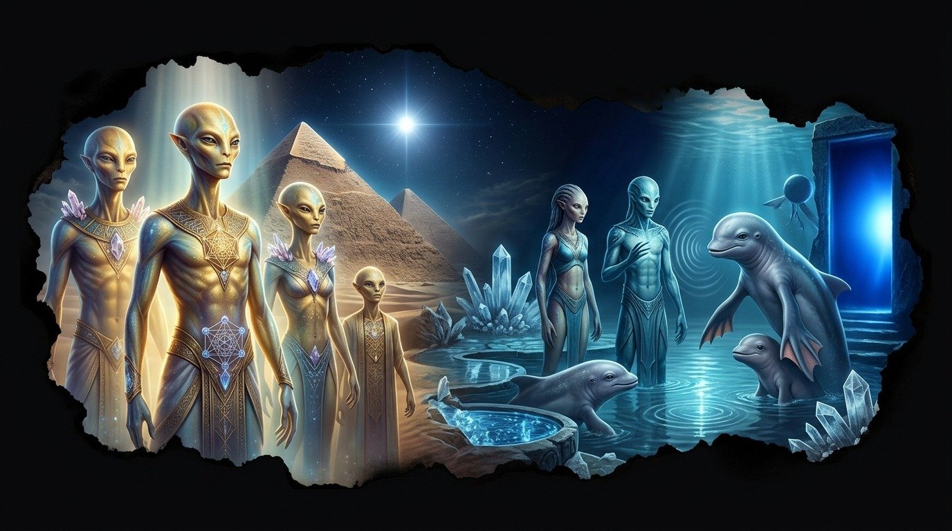 Ilustración de Sirianos (extraterrestres ovni · razas extraterrestres)