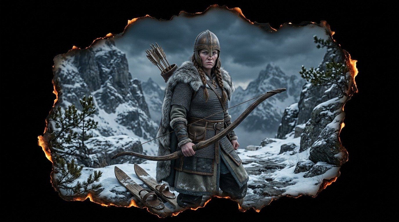Ilustración de Skadi (dioses y deidades · deidades nórdicas)