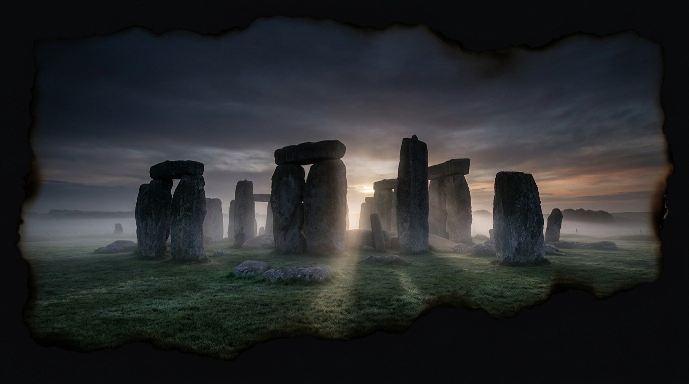 Ilustración de Stonehenge (lugares malditos o sagrados · lugares sagrados y de poder)