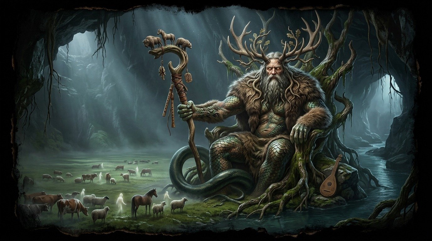 Ilustración de Veles (dioses y deidades · deidades eslavas y bálticas)