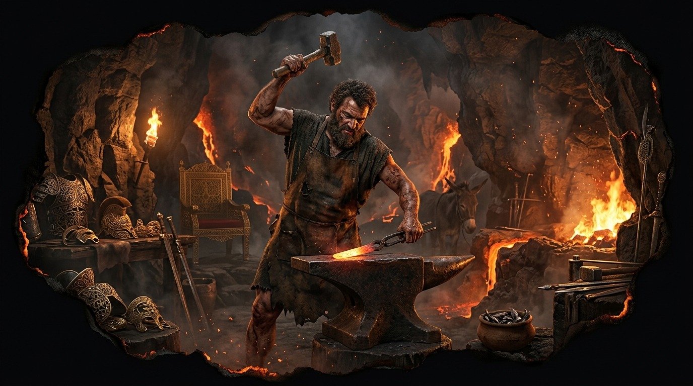 Illustration of Vulcan (gods and deities · Roman deities)
